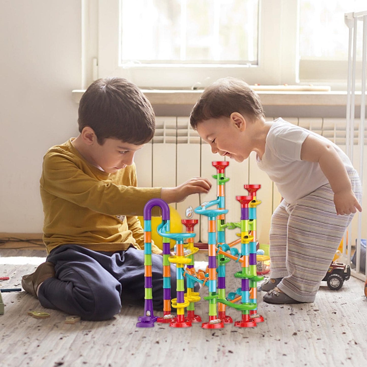 Marble Track Building Blocks Set | DIY STEM Marble Run Educational Toy for Kids