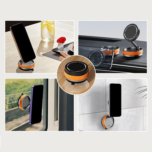 Strong Magnetic Grip & Secure Suction Phone Holder
