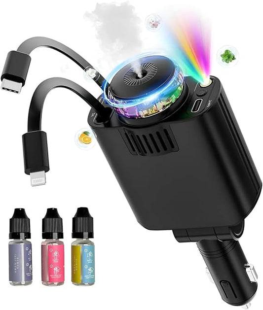 5-in-1 Starlight Car Charger with Perfume Diffuser