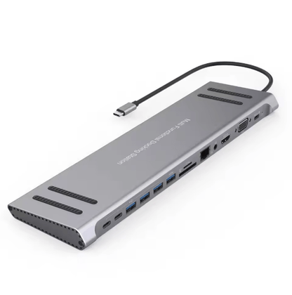 14-in-1 USB-C Docking Station | 4K HDMI Multiport USB-C Hub with Ethernet, VGA & PD Charging