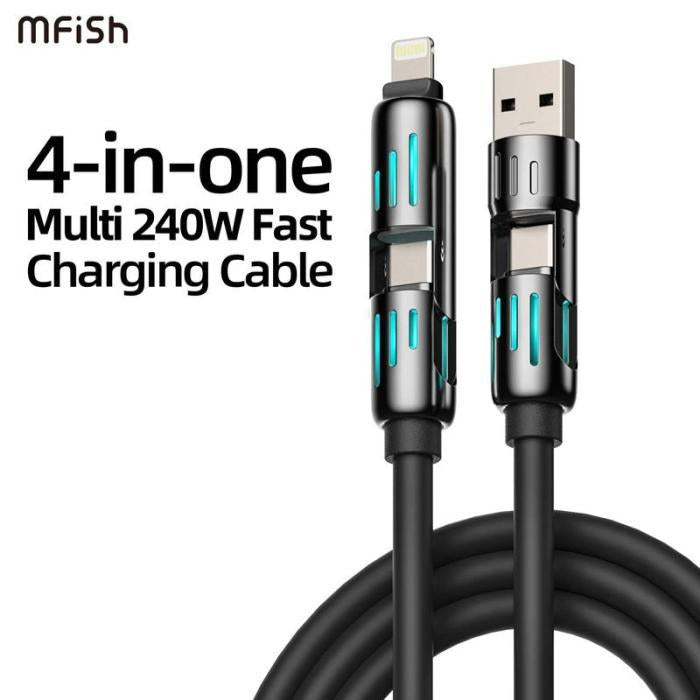 4-in-1 Multi USB Charging Cable – Fast Charging Cable for Multiple Devices