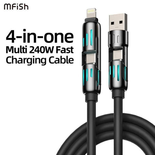 4-in-1 Multi USB Charging Cable – Fast Charging Cable for Multiple Devices