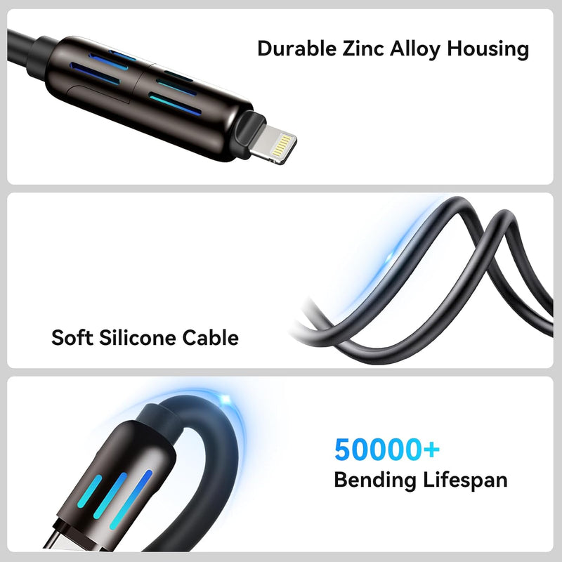 4-in-1 Multi USB Charging Cable – Fast Charging Cable for Multiple Devices