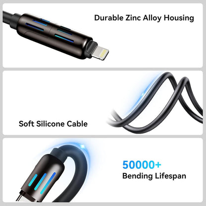4-in-1 Multi USB Charging Cable – Fast Charging Cable for Multiple Devices