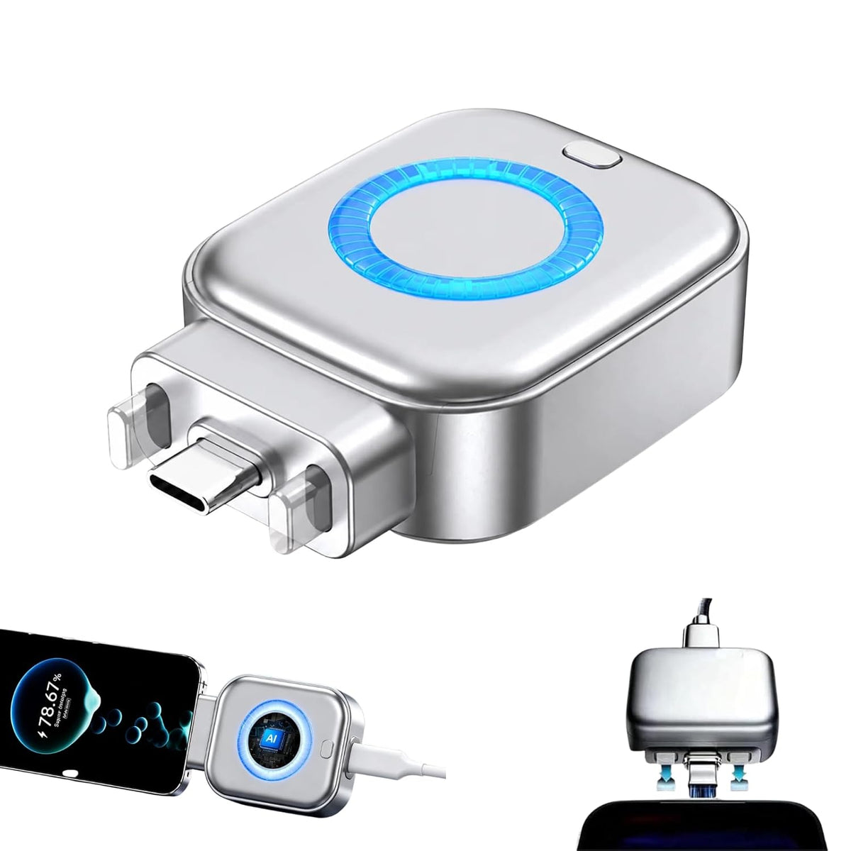 Auto Eject Type-C Charging Protector | Smart Auto Disconnect Fast Charging Adapter