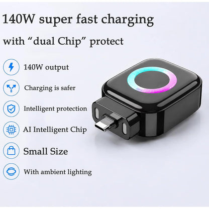 Auto Eject Type-C Charging Protector | Smart Auto Disconnect Fast Charging Adapter