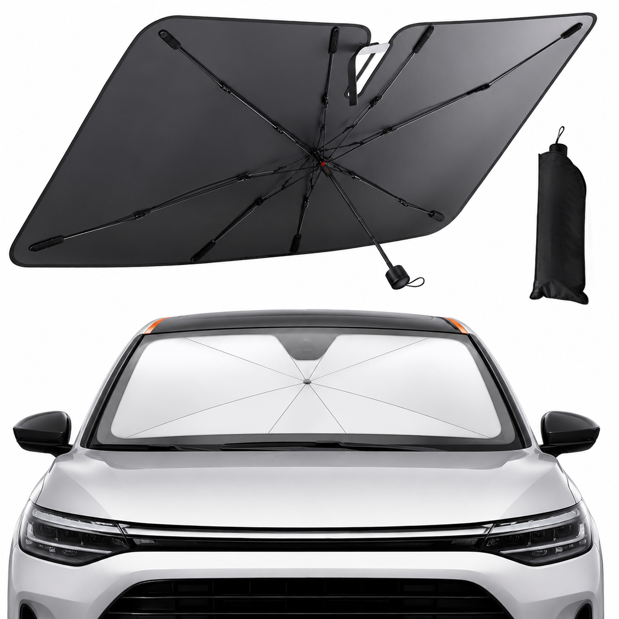 Foldable UV Protection Heat Shield for Cars, SUVs & Sedans