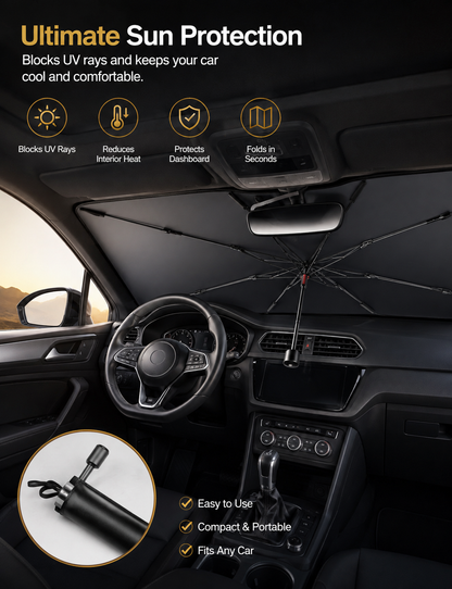 Foldable UV Protection Heat Shield for Cars, SUVs & Sedans