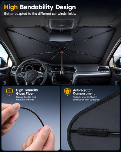 Foldable UV Protection Heat Shield for Cars, SUVs & Sedans