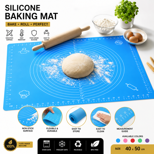 Premium Silicone Baking Mat with Measurement Guide (40 × 50 cm)