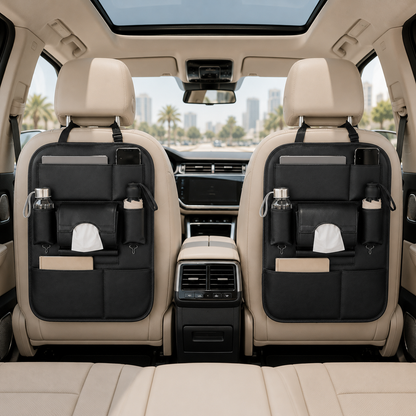Premium PU Leather Car Seatback Organizer
