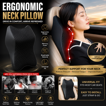 Car Seat Headrest | Breathable Headrest Cushion for Comfortable Driving
