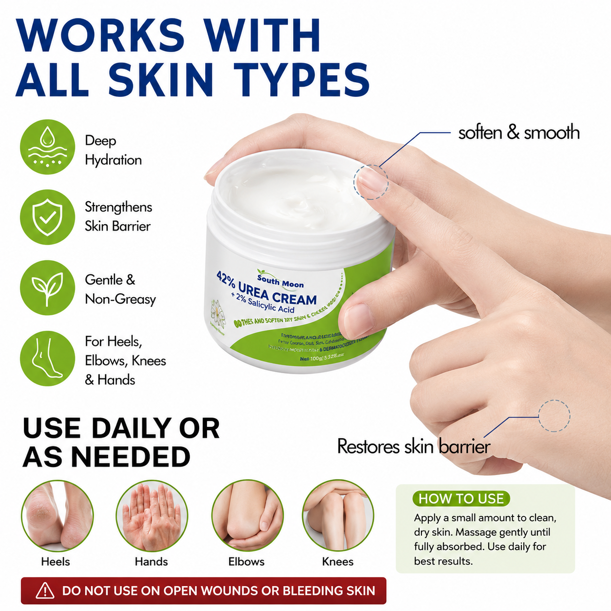 42% Urea Cream for Dry, Rough & Cracked Skin (100g)