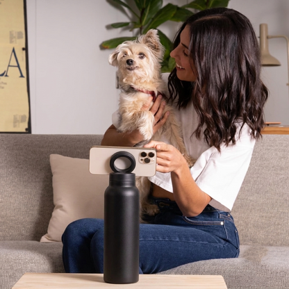 Vacuum Insulated Stainless Steel Water Bottle with Phone Holder