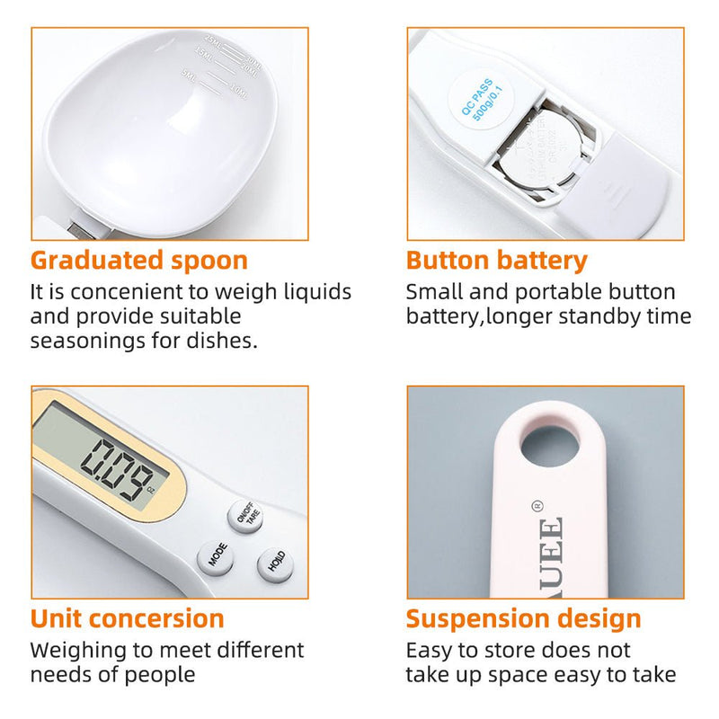 Digital Spoon Scale | LCD Measuring Spoon for Kitchen & Baking