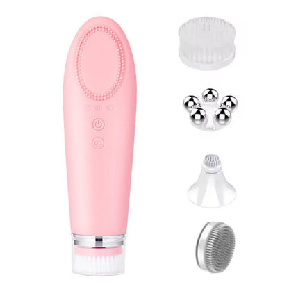 USB Rechargeable Face Massager | 4-in-1 Facial Massage & Skin Care Device for Glowing Skin