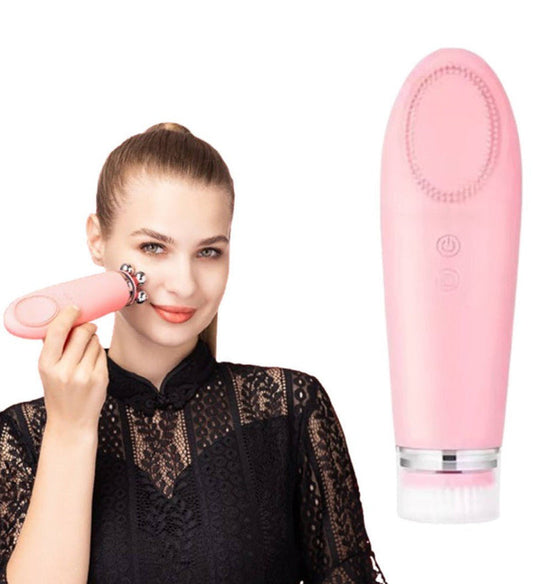 USB Rechargeable Face Massager | 4-in-1 Facial Massage & Skin Care Device for Glowing Skin