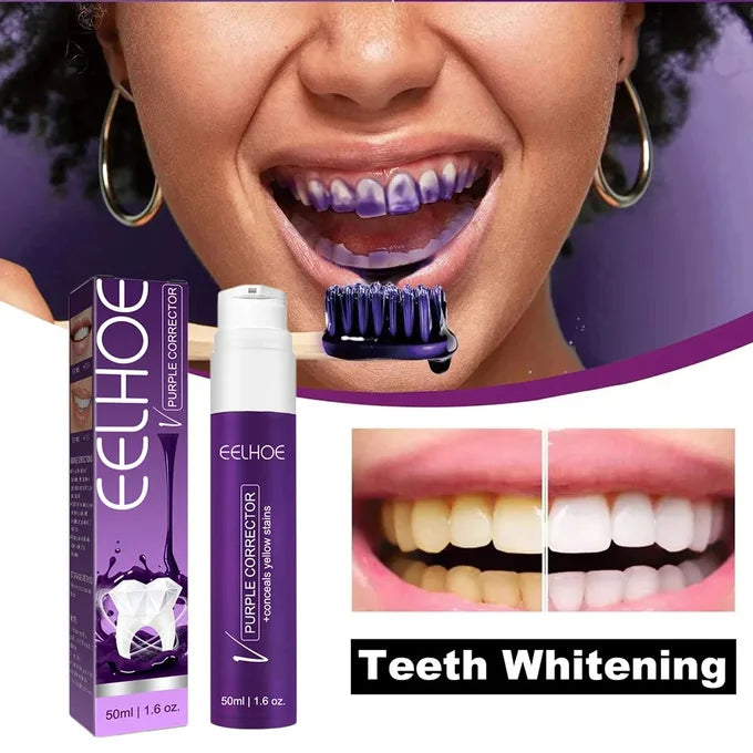 Purple Whitening Toothpaste | Color Correcting Teeth Brightener