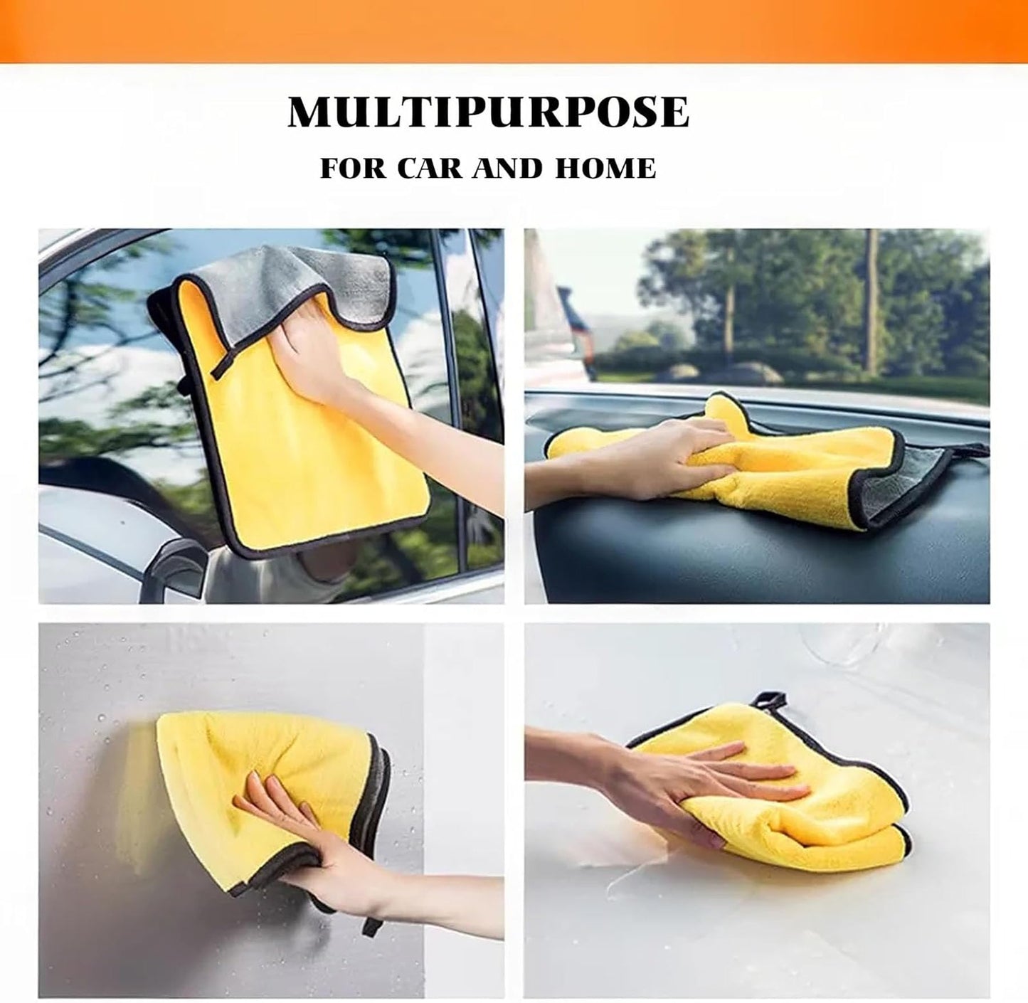 Premium Double-Sided Microfiber Car Detailing Towel