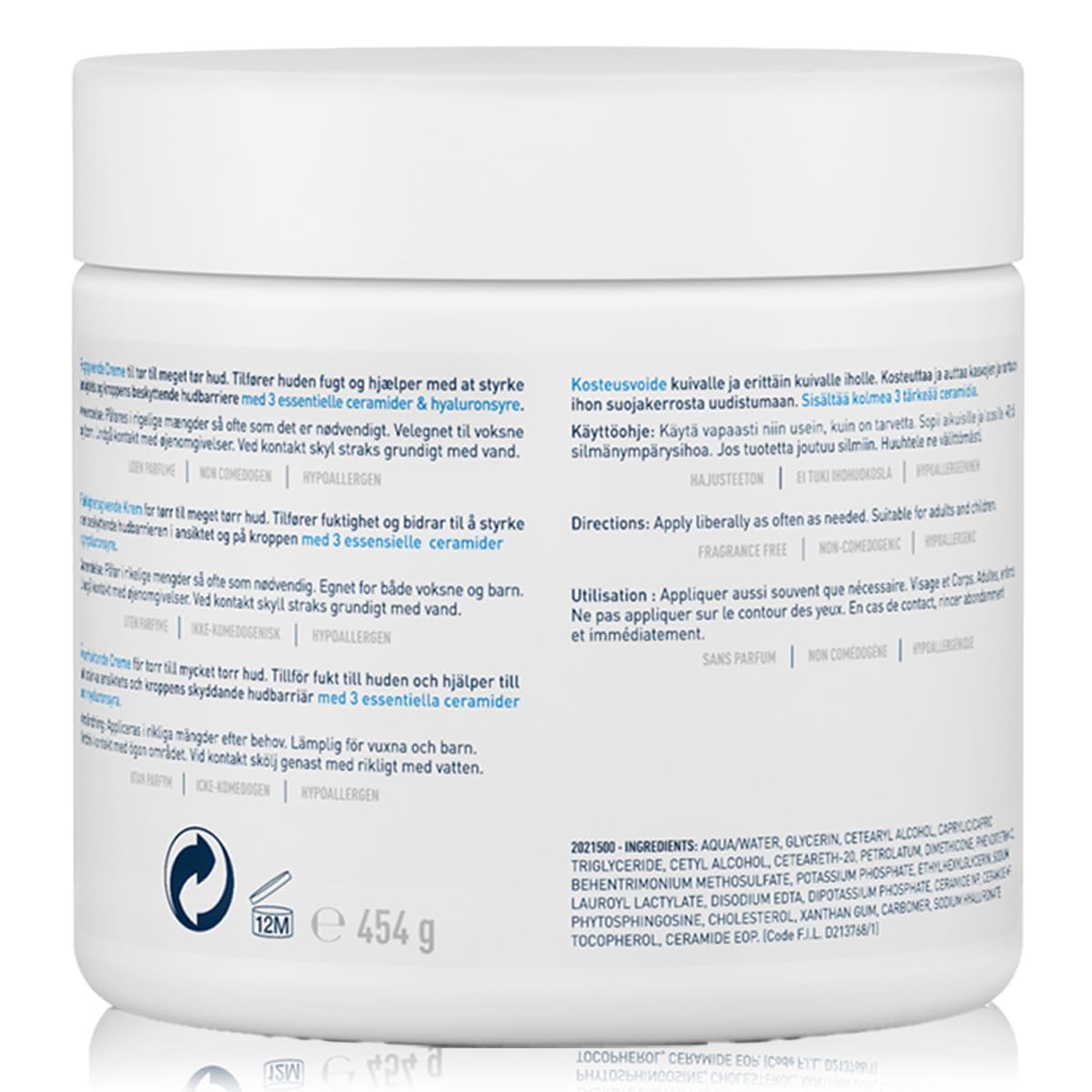 CeraVe Moisturizing Cream for Dry to Very Dry Skin (454g)