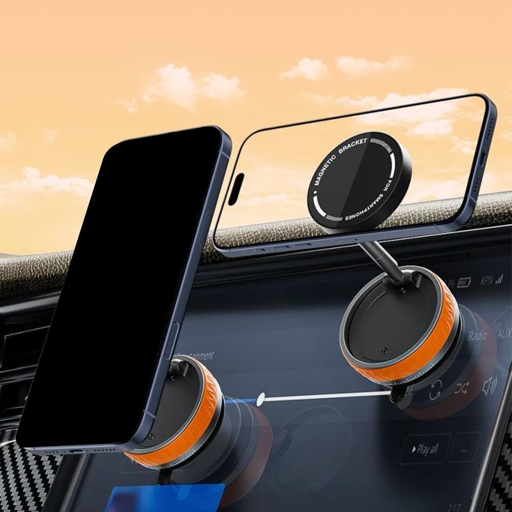 Strong Magnetic Grip & Secure Suction Phone Holder