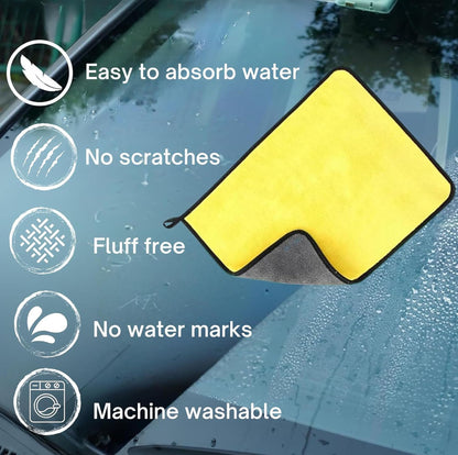 Premium Double-Sided Microfiber Car Detailing Towel