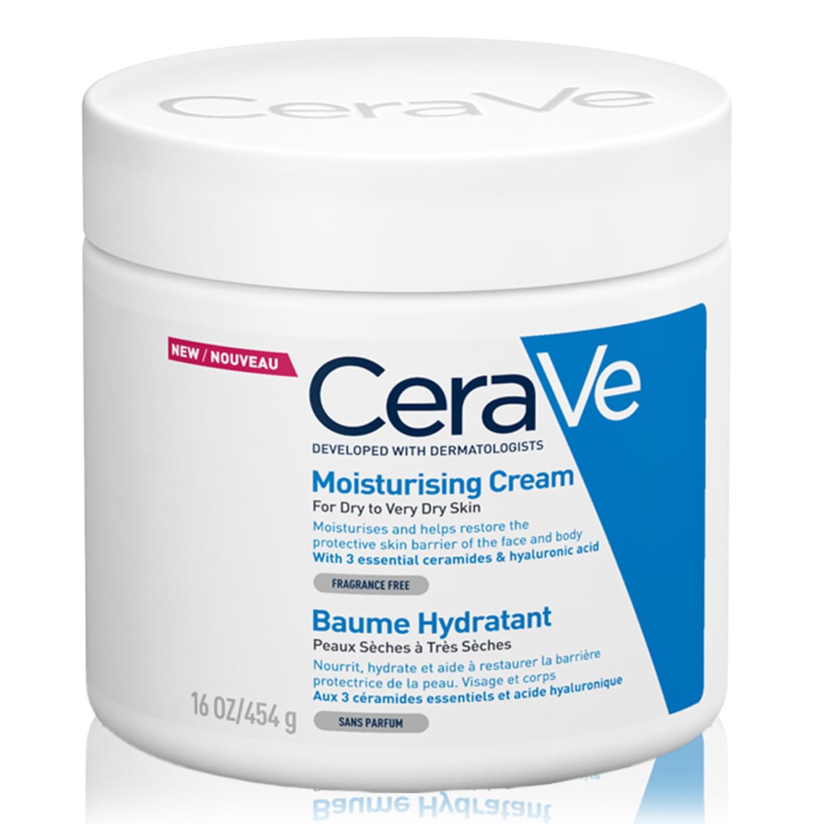 CeraVe Moisturizing Cream for Dry to Very Dry Skin (454g)