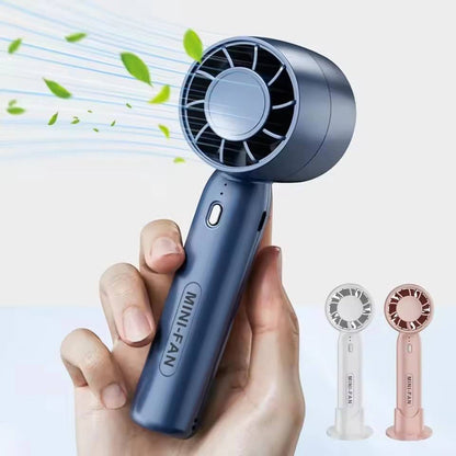Portable Handheld Mini Fan with Phone Holder | 3-Speed USB Personal Cooling Fan