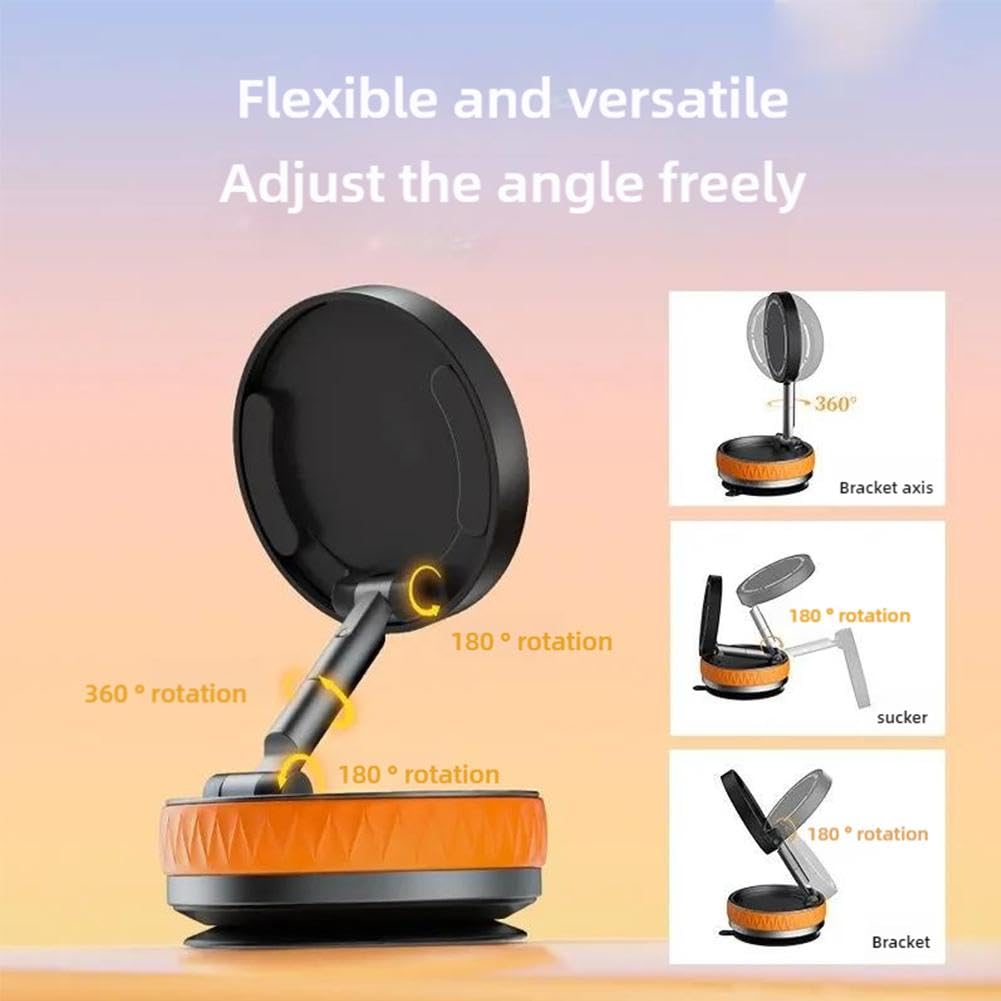 Strong Magnetic Grip & Secure Suction Phone Holder