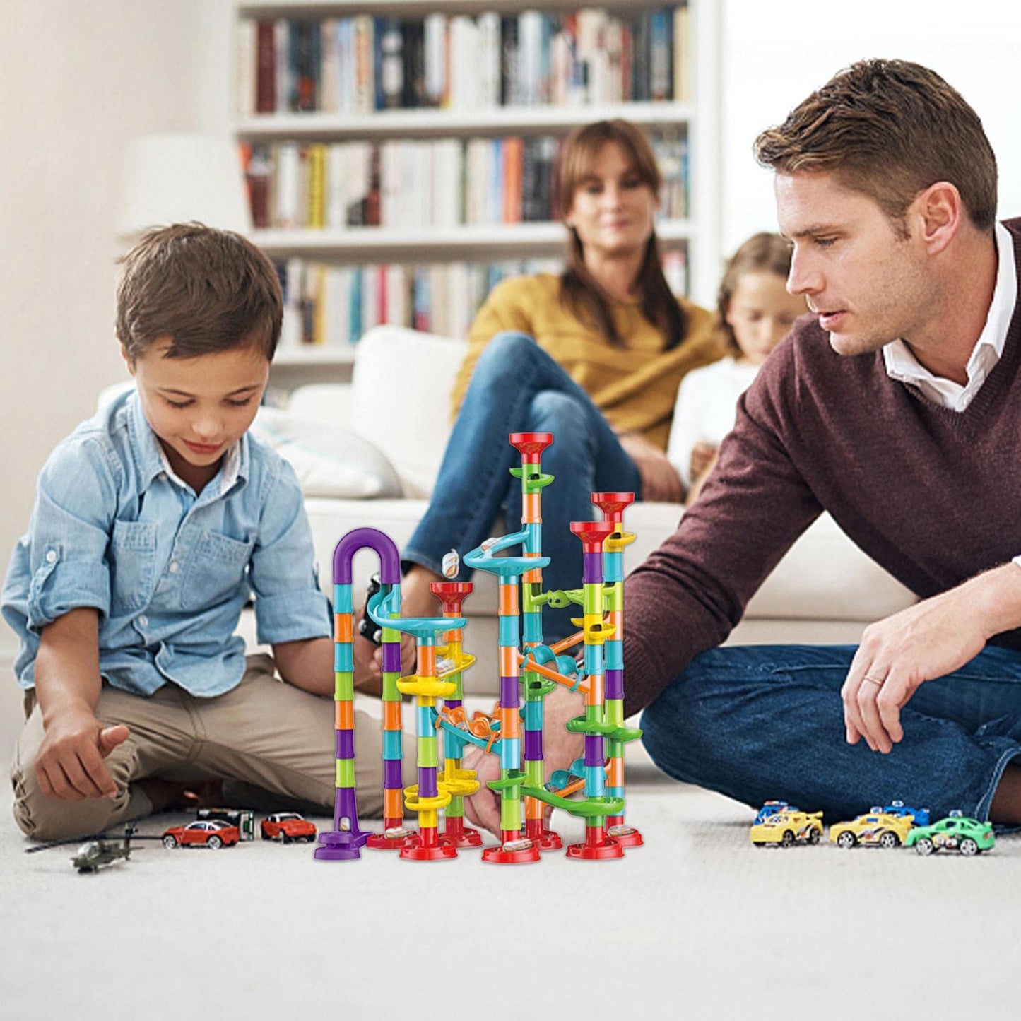 Marble Track Building Blocks Set | DIY STEM Marble Run Educational Toy for Kids