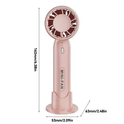 Portable Handheld Mini Fan with Phone Holder | 3-Speed USB Personal Cooling Fan