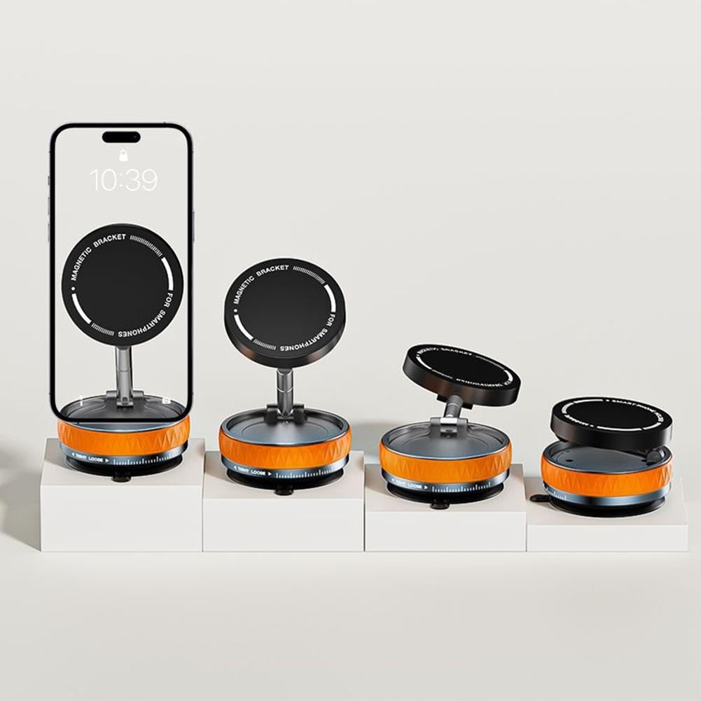 Strong Magnetic Grip & Secure Suction Phone Holder
