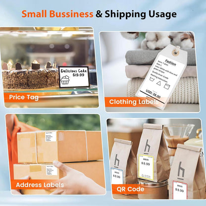 Portable Bluetooth Label Printer | Inkless Wireless Thermal Sticker & Label Printer