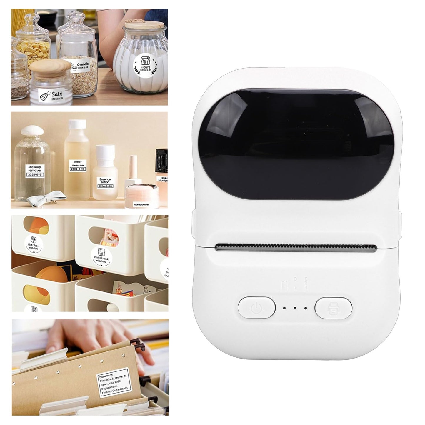 Portable Bluetooth Label Printer | Inkless Wireless Thermal Sticker & Label Printer