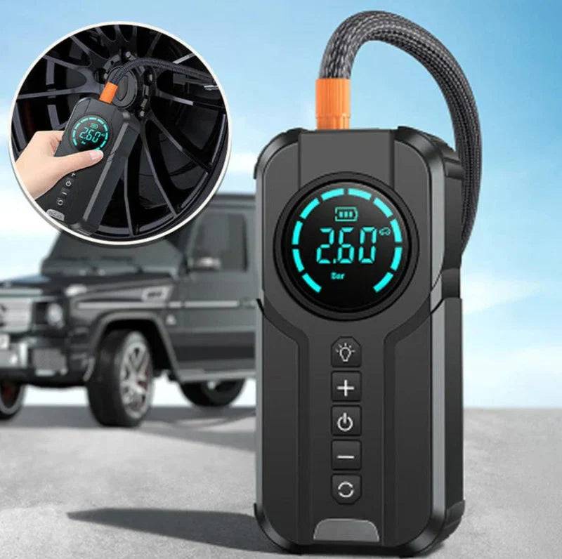 Emergency Car Jump Starter with Air Pump & LED Light
