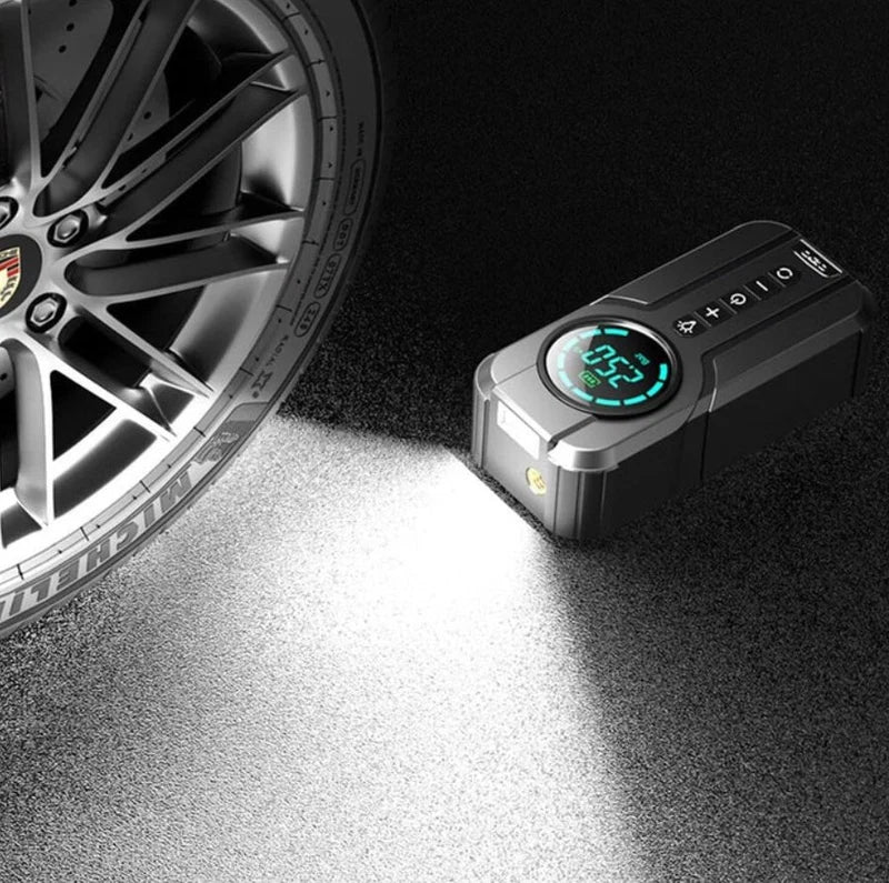 Emergency Car Jump Starter with Air Pump & LED Light