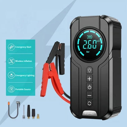 Emergency Car Jump Starter with Air Pump & LED Light
