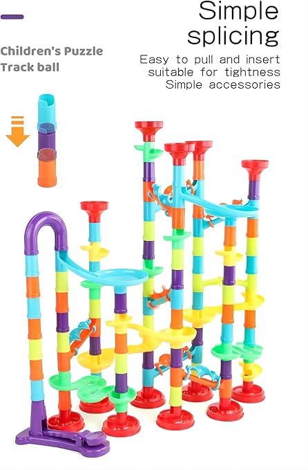 Marble Track Building Blocks Set | DIY STEM Marble Run Educational Toy for Kids