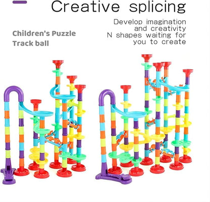 Marble Track Building Blocks Set | DIY STEM Marble Run Educational Toy for Kids