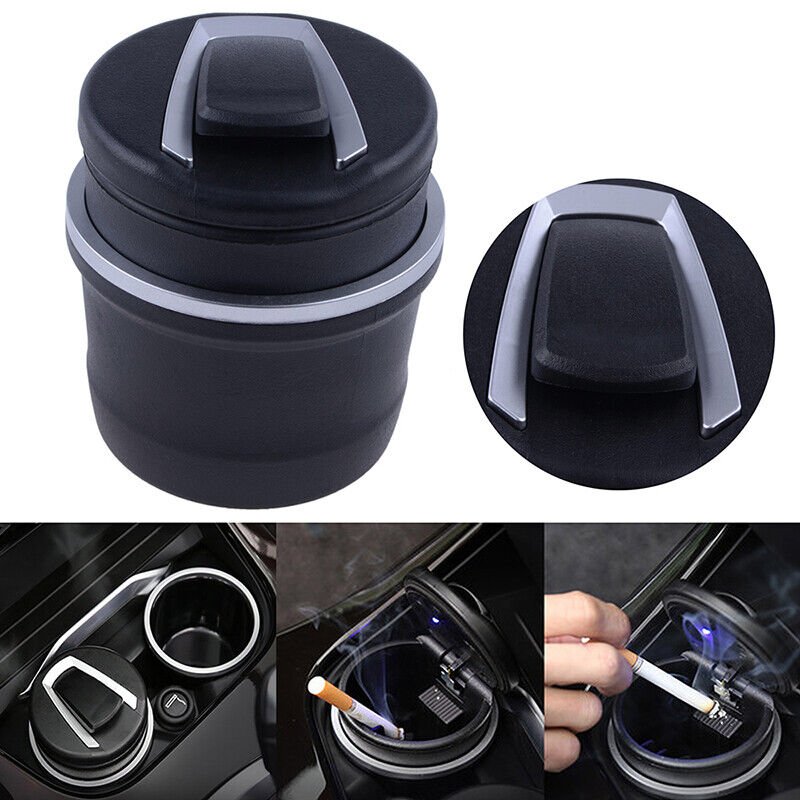Portable Car Ashtray with LED Light