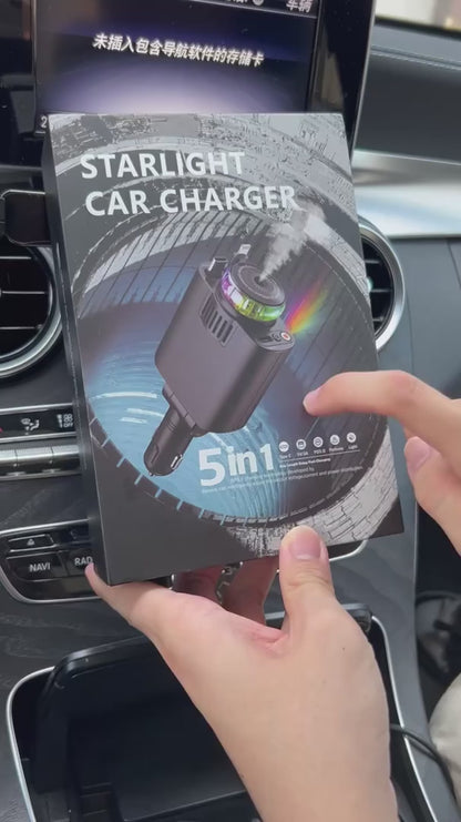 5-in-1 Starlight Car Charger with Perfume Diffuser