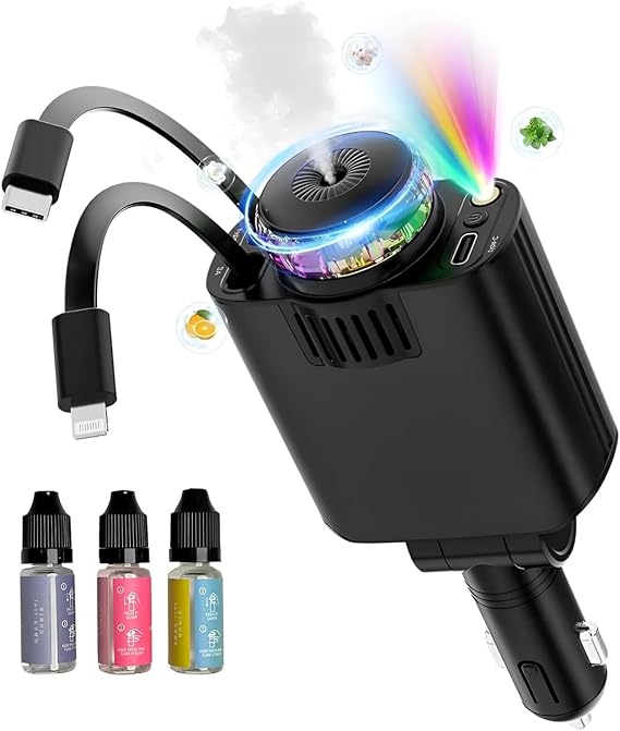 5-in-1 Starlight Car Charger with Perfume Diffuser