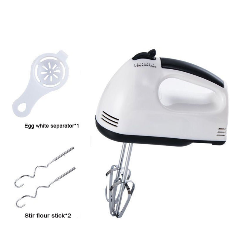 7-Speed Electric Hand Mixer with Stainless Steel Beaters & Dough Hooks